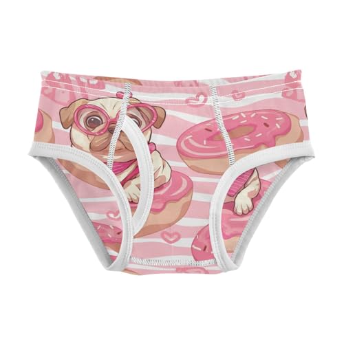 Wusikd Cute Dog Donut Boys' Underwear Cotton Pink Wavy Boys Briefs Soft Toddler Underwear 2T