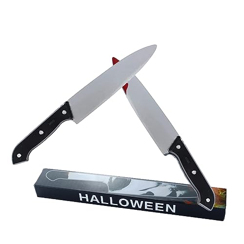Classic Knife 2Pcs Halloween Kills Butcher Knife Prop Silver