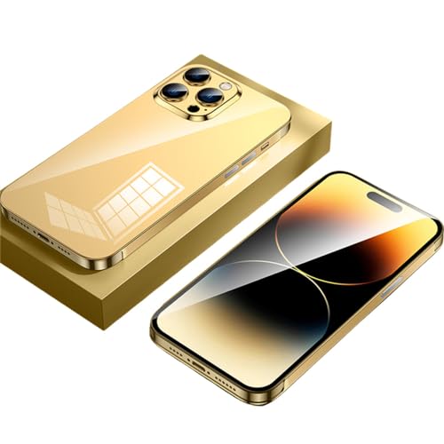 Protection d'objectif intégrée sur étui antichoc iPhone 14 Pro Max or ENILSA