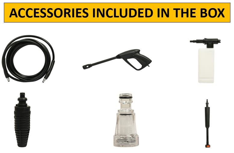 Accessori inclusi con l'idropulitrice BLACK+DECKER BW15-IN