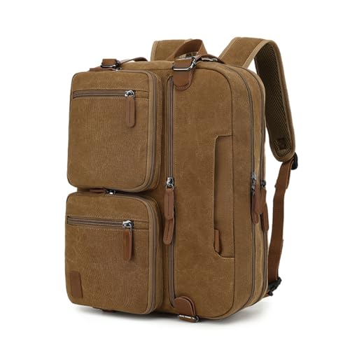 Mens Satchel Bag Crossbody 17 Inch Laptop, Vintage Crossbody Lightweight Shoulder Work Briefcases, Business Travel (Brown)