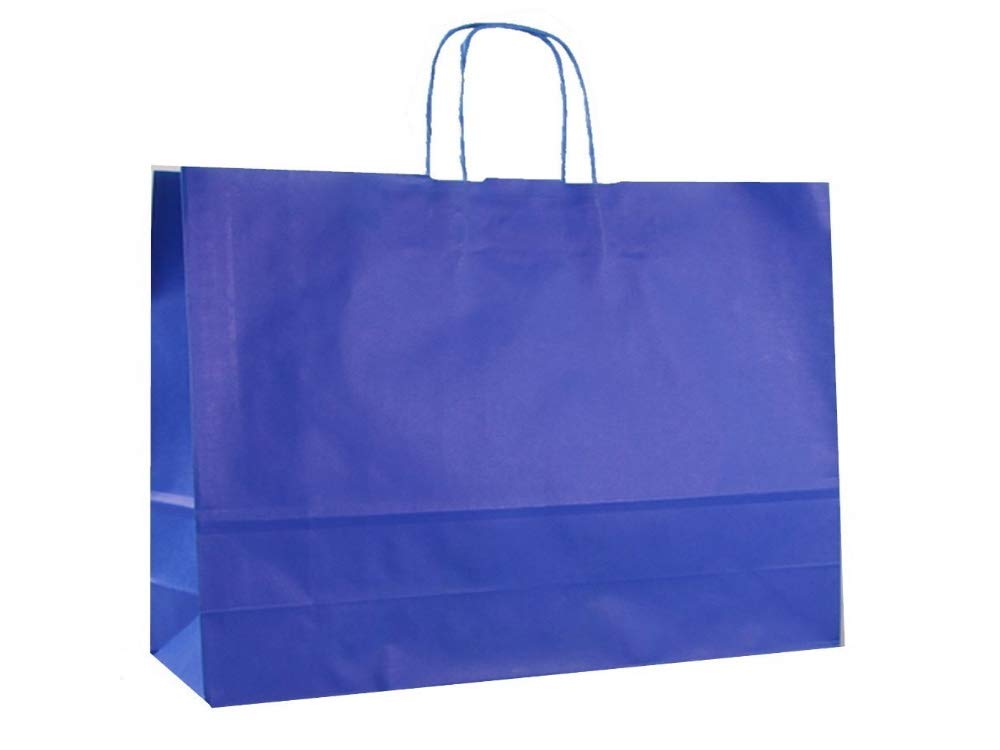 20 x Landscape Large Paper Party Gift Bags - Boutique Shop Bag - Select Colour (Royal Blue)