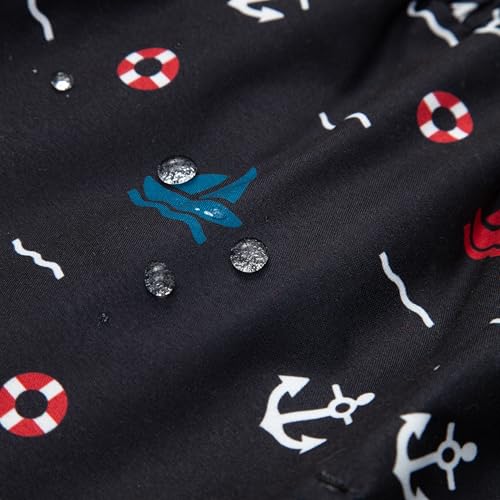 Rokka&Rolla Boys' Swim Trunks with Boxer Brief Liner Compression Anti Chafe Quick Dry Bathing Suit, UPF 50+3