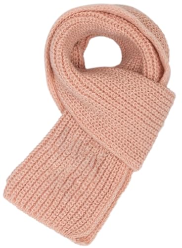 Mealah Kids Winter Scarf for Girls Boys - Outdoor Soft Warm Knit Neck Warmer Scarves for Cold Weather, Pink