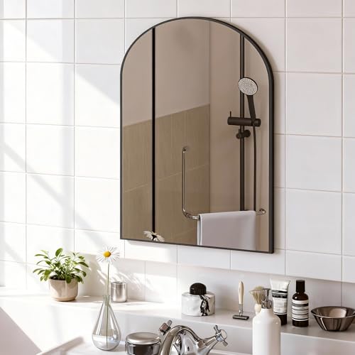 Image of NEWBULIG Bathroom Mirror, Wall Mirror with Aluminum Alloy Thin Frame, Bathroom Mirrors for Over Sink, Bedroom, Living Room, Entryway