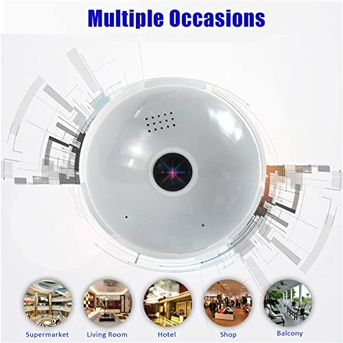 SIFA TECHV380Pro Fisheye 360° Panoramic Wireless HD 1080p Full HD CCTV Wi-Fi Camera Led Bulb with Bulb Holder - Supports 64GB SD Card (Not Included) 3