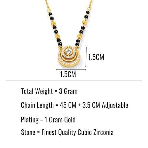 Image of 1 Gram Gold Plated Mangalsutra for Women Stylish Gift for Wife Daily Wear