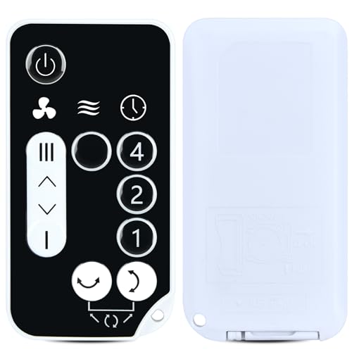 TCNOUMT Tischventilator, Fernbedienung, geeignet für Woozoo leise, multidirektionale Oszillation, Luftzirkulator, kleiner Lüfter, PCF-SC15T, Schwarz