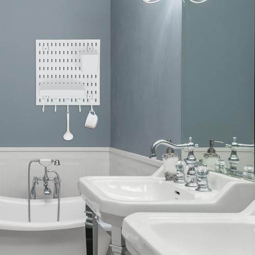 Organizador de tablero perforado plástico resistente para colgar en pared 6