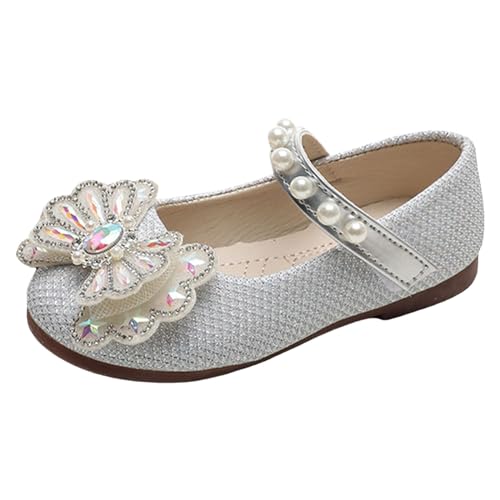 IWIHMIV Girls Dress Shoes Mary Jane Platform Shoe for Girls Non Slip Lightweight Comfortable Party Wedding Flat Shoes