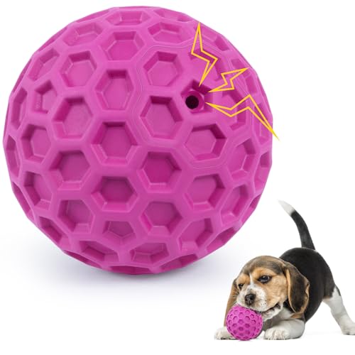 DISSKNIC Tough Squeaky Dog Balls Puppy Toys, Interactive Dog Toys for Small Dogs, Puppy Chew Toys for Teething and Relax, Dogs Chew Toy Small Balls Dog Toys for Small Breed, Outdoor Dog Toy for Dogs