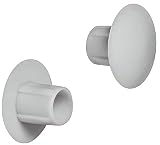 Gedotec Schrauben-Abdeckungen grau Möbel-Abdeckkappen zum Eindrücken Blindstopfen rund - H1120 | Ø 5 mm | Rundstopfen für Blind-Bohrung | MADE IN GERMANY | 100 Stück - Möbel-Kappen für Bohrlöcher