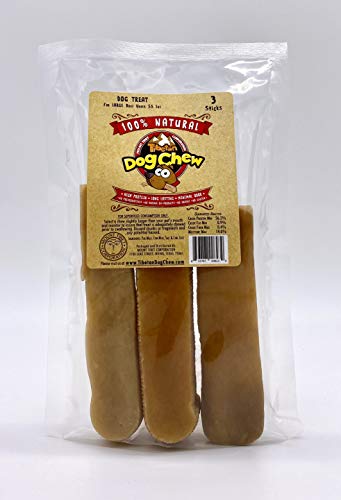 Tibetan Dog Chew (Large, 3 Sticks Dog Treat - Natural Yak Cheese Chew - Long Lasting Dog Treats for Aggressive Chewers