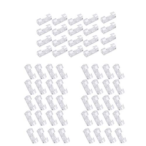 DXIA 60 Clips de Cable Adhesivos, Resistentes, Sujetacables de Alambre, 10mm Organizador de Cables con Adhesivo, Abrazaderas...