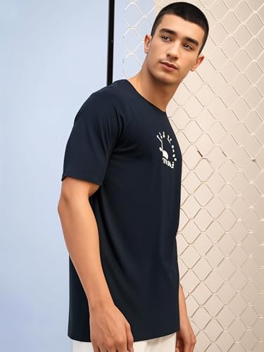 Image of Mack Jonney Oversized | Loose Fit | Half Sleeves 100% Cotton Round Neck Printed T-Shirt for Men-MACK208