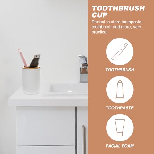 Set de accesorios para baño blanco con diseño compacto minimalista 6