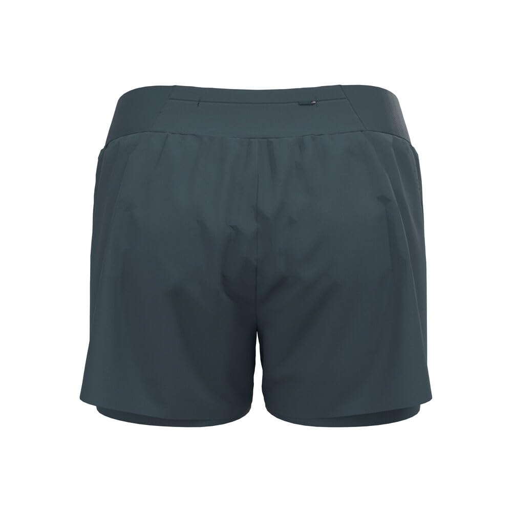Odlo Damen Zeroweight 3Inch 2In1 Short Laufbekleidung Laufshorts Dunkelgrau - L