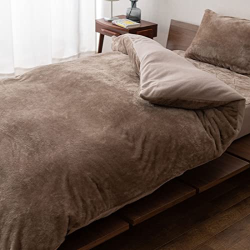 エムール 掛け布団カバー 布団カバー エムールヒート シングル グレージュ 特殊素材使用 吸湿発熱 洗える リバーシブル