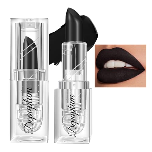 Depuplum Halloween Black Lipstick Matte Goth Face Body Painting Stick for Women Zombie