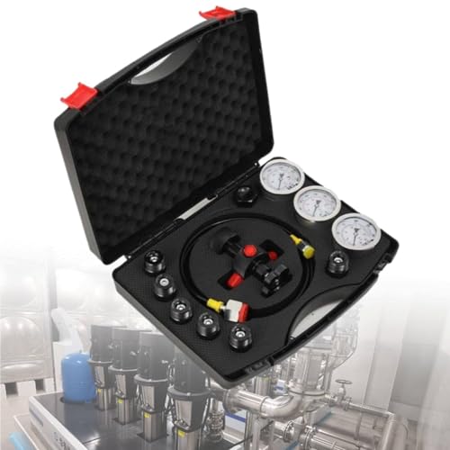 QUKFGCLGM Kit de Carga de nitrógeno para Cilindro acumulador hidráulico, Herramienta de Prueba de presión, Compatible con 1500 PSI, 3500 PSI y 6000 PSI.