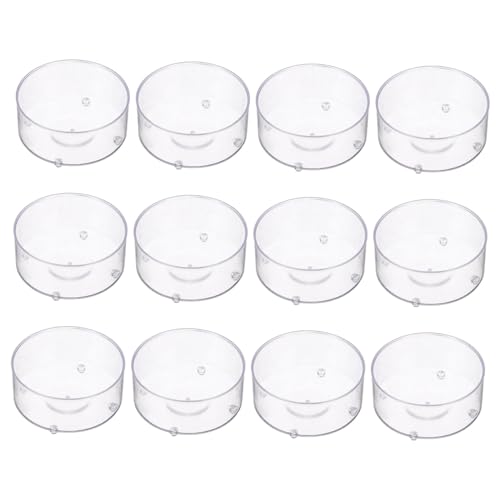 HOLIDYOYO 30Pcs Transparent Reptile Bowls Multi Function Feeding Dishes for Turtles Snakes Lizards and Spiders Reptile Water and Food Cups for Pet Owners
