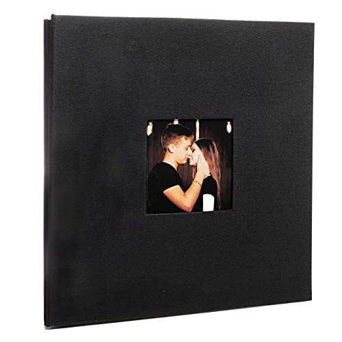 ADVcer Magnetic Photo Album DIY Scrapbook, 10.6x11 inch 40 Pages Self Adhesive Large Linen Cover Baby Family Wedding Recollections Personalized Scrapbooking with Window for 5x7 4x6 2x3 Photos (Black) ADVcer Magnetic Photo Album DIY Scrapbook, 10.6x11 inch 40 Pages Self Adhesive Large Linen Cover Baby Family Wedding Recollections Personalized Scrapbooking with Window for 5x7 4x6 2x3 Photos (Black)