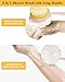 Sahasea Back Scrubber for Shower, Shower Brush for Body with Bristles and Loofah, Bath Brush Long Handle for Shower, Back Washer for Bath and Dry Brush, Body Shower Brush for Men Women Elderly Pink