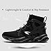 ORISTACO Work Safety Steel Toe Boots, Lightweight Breathable Industrial Construction Boots, High Cut 799 Black 50