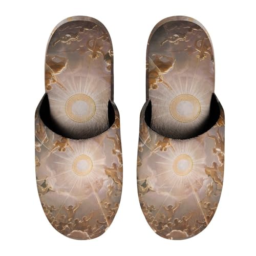 Gods Greek Mythology Flannel Cotton Slippers Anti-Skid Indoor Outdoor Slippers Closed Toe Slip-on House Shoes4