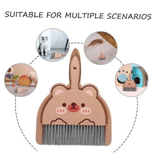 LRXIYODE Mini Kehrschaufel und Besen Set Kleine Bürsten für Tischreinigung Effektive Schmutz Tierhaarbeseitigung Leichtes Verschleißfestes Material für Auto Büro und Haushalt – Bild 7