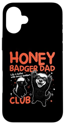 Honey Badger Dad Club Ratel �����Y ���̓� �X�}�z�P�[�X iPhone 16 Plus �p