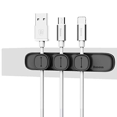 Baseus Peas Magnetic Cable Organizer Cable Clip (Black) (B08TMBQYJ9) Amazon Price History, Amazon Price Tracker