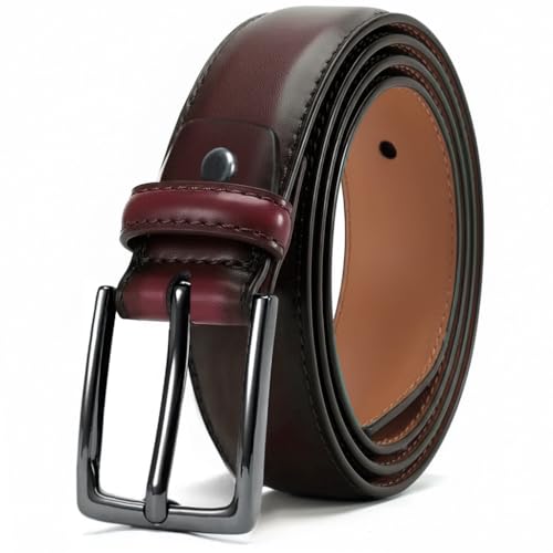 Image of WildHorn Men's Genuine Leather Pin Buckle Belt | Leather Belt for Men | Formal & Casual Wear | Stylish and Durable with Adjustable fit up to 48 inch