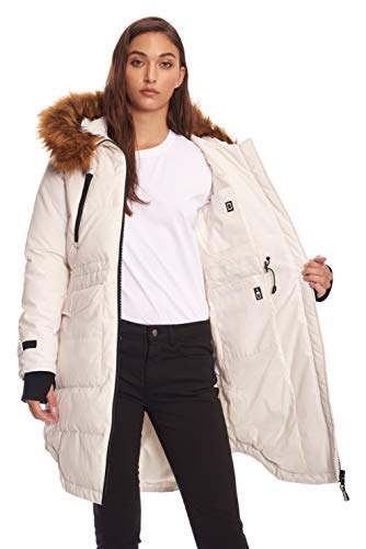 Alpine North Womens Vegan Down Drawstring Winter Parka