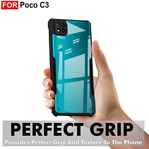 Image of Zapcase Back Case Cover for Poco C3 (TPU + PC | Matte Black)