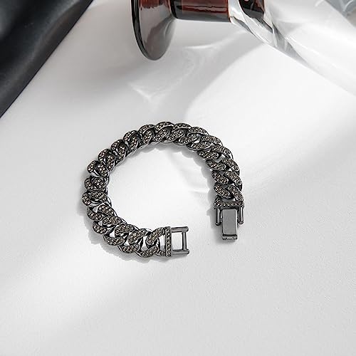 Pulsera cubana de plata 925 para hombre 21 cm miniatura 2