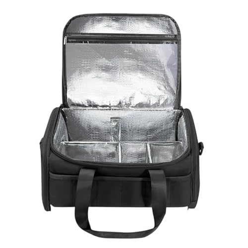 Estuche organizador de pintura – Soporte de transporte portátil con correa | organizadora de pintura portátil de gran capacidad con bolsillo adicional para pinceles – para 60 botellas, pinceles