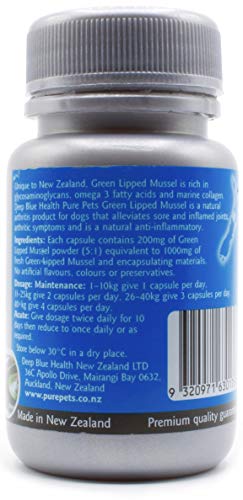 PurePets New Zealand Green Lipped Mussel Capsules for Dogs and Cats - 200mg x 120 Capsules - for Hip & Joint Support - 100% Natural Arthritis Pain Relief - Mobility Supplement Inflammation Management - Image 4
