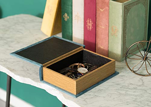 Decorative Vintage Book Shaped Trinket Storage Box - Blue - Cosy Home Interiors Decorative Vintage Book Shaped Trinket Storage Box - Blue - Image 3