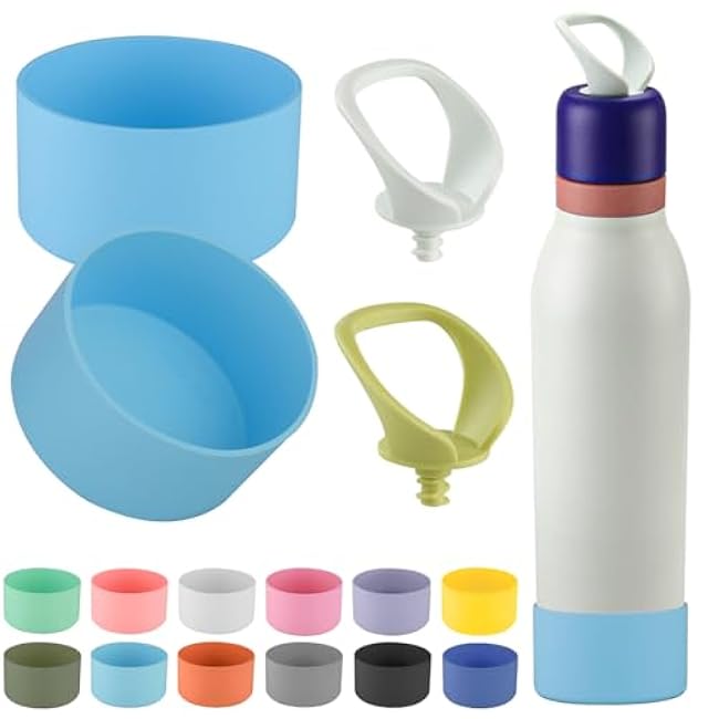 2pcs Silicone Boot for Owala FreeSip Twist Water Bottle 24oz,Applicable Anti-Slip Protective Sleeve for Owala FreeSip Twist,Anti-Slip Bottom Protective for Owala FreeSip Twist