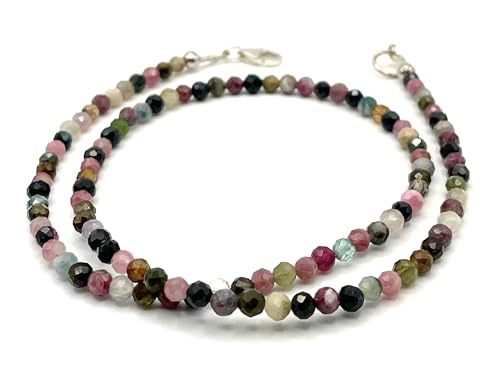 Collier tourmaline ras du cou argent 925 bijoux artisanaux pierre de gemmes