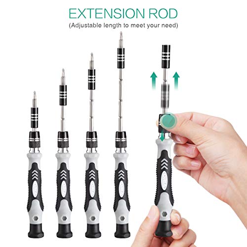 Oria Precision Screwdriver Set, Small Screwdriver Set, 60 In 1 With 56 Bits Screwdriver Set, Mini Screwdriver Repair Tools With Flexible Shaft For Mobile Phone, Game Console, Tablet, Black #TOP5