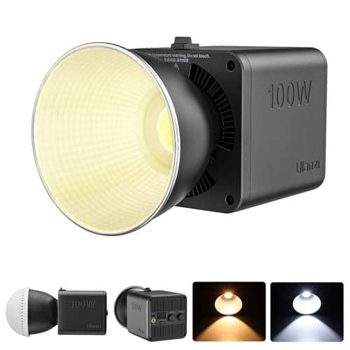 Ulanzi 100W ビデオ 撮影 ライト 4枚 羽 バーンドア アダプター Amazon | Ulanzi 100W COB撮影用ライト LEDビデオライト 2700K-6500K