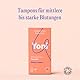 Yoni | Tampons Medium | 16x Tampons aus 100% Bio-Baumwolle | Hypoallergene und Atmungsaktive Bio-Tampons | Frei von Kunststofffolien und Synthetischen Inhaltsstoffen