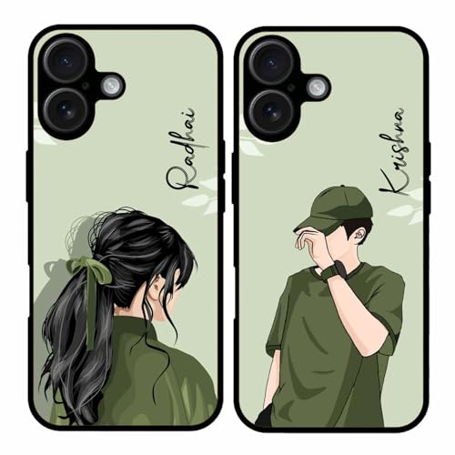 Image of Personalized Couple Mobile Cover with Custom Names | Customized Love Phone Case for Couples | Available for All Mobile Models | 8 Bassy