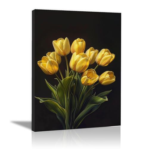 Tableau de plantes WODJEM 60x80cm pour salon moderne