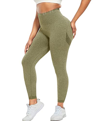 RIOJOY Scrunch Butt Leggings Damen High Waist Seamless Push Up Booty Leggins Hose für Sport Yoga Fitness Gym Workout