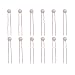 Miallo wedding Bridal Flower Crystal Hair Pins Bobby Pins–Clear Stone Rose Gold (Pack of 12)