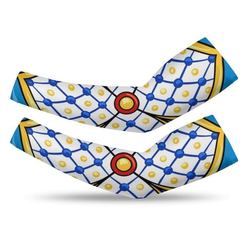 Xmkltbz 1 Pair Cooling Arm Sleeves, Unisex Warmer Spandex Sports Cover Uv Sun Protection for Cycling Golf Running XL Print Mexican Ceramic Tile Ethnic Folk Ornament