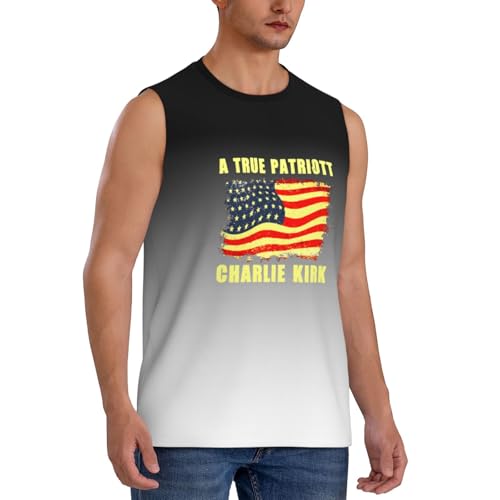A True Patriott Charlie Kirk Rest in Peace 1993 2025 Men’s Sleeveless Tank Top Gym Workout Muscle Shirt,2